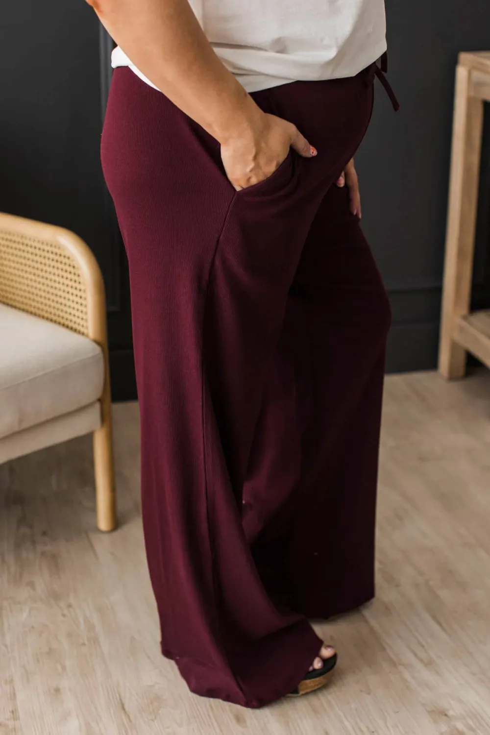Wide Leg Drawstring Pants