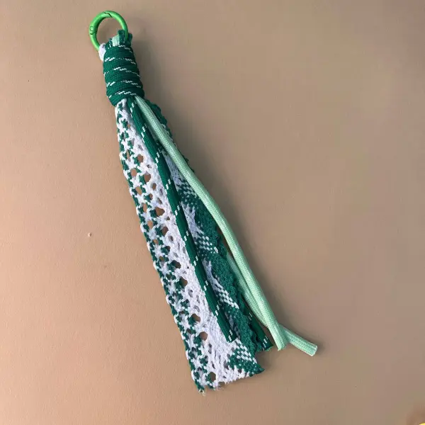 Diy Miu-style Bag Charm with Lace Tassel and Rope