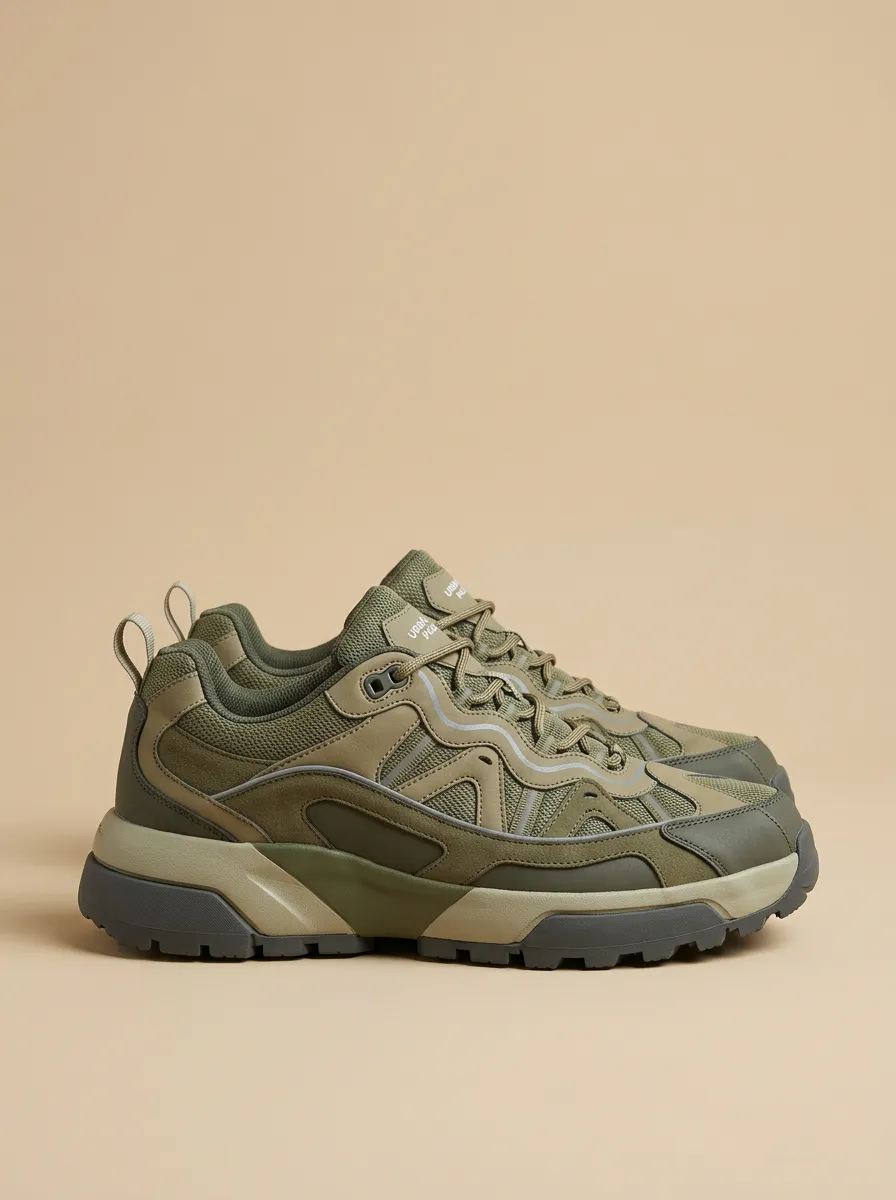 Casual Profile Mesh-Panel Casual Sneakers