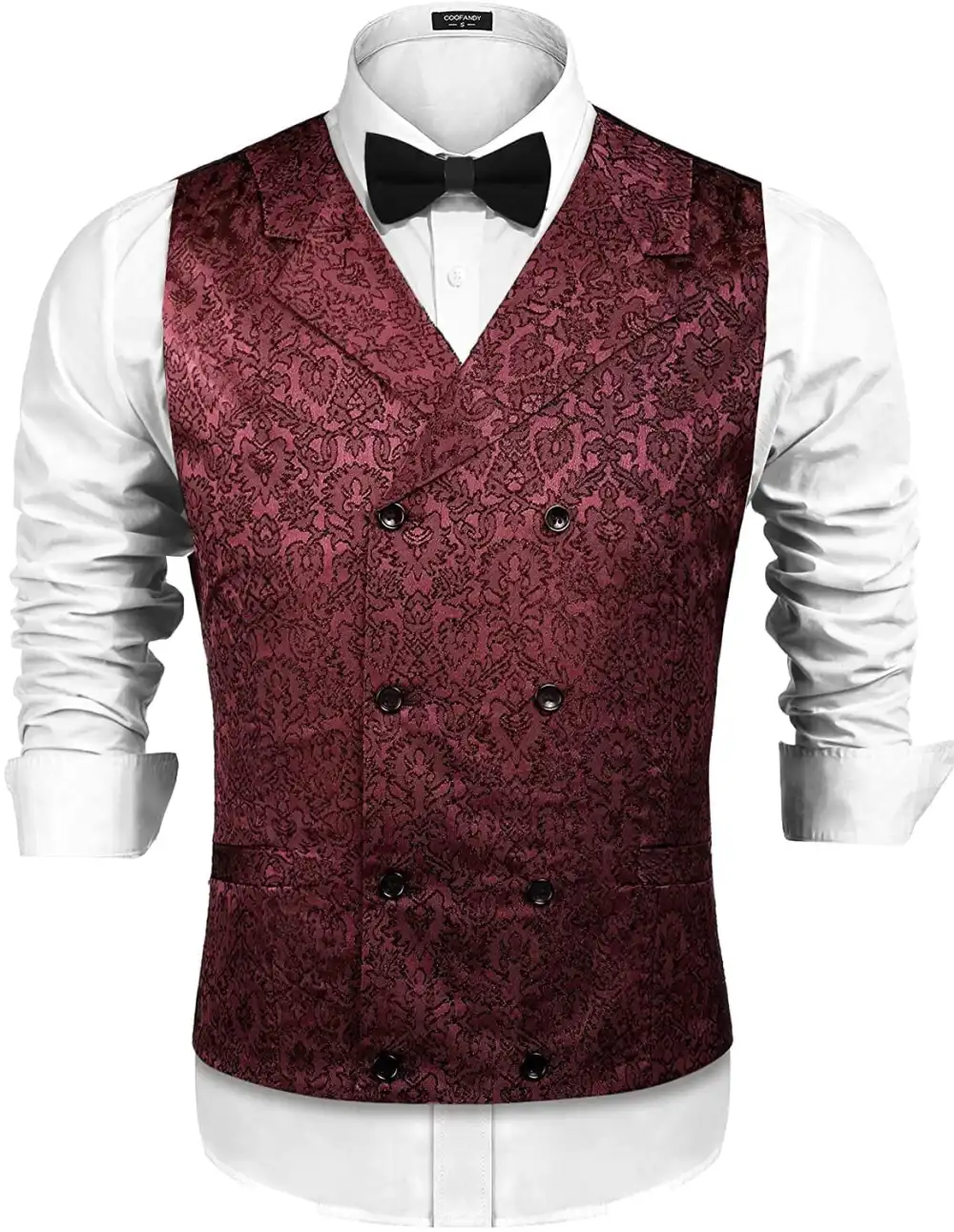 Clean Seamed V-Neck Suit Vest