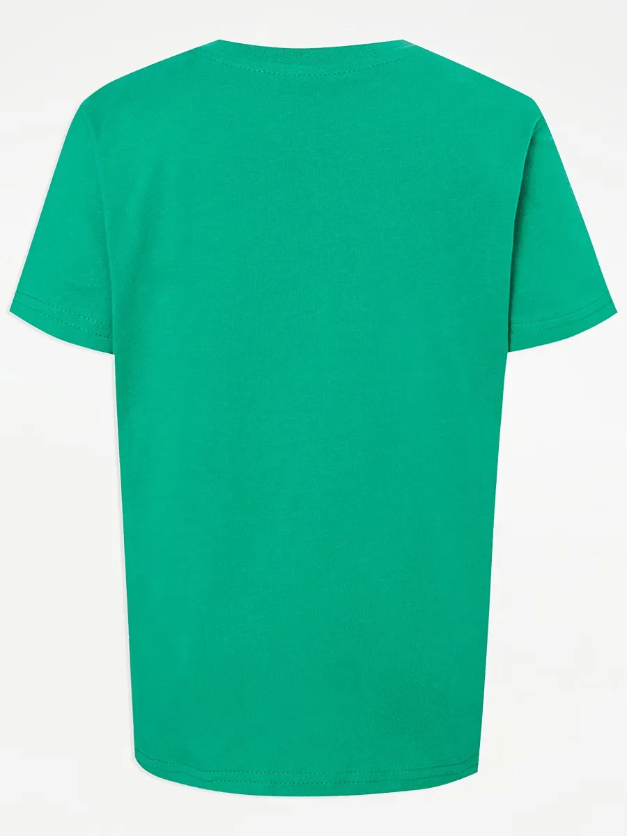 Green Crew Neck School T-Shirt 2 Pack