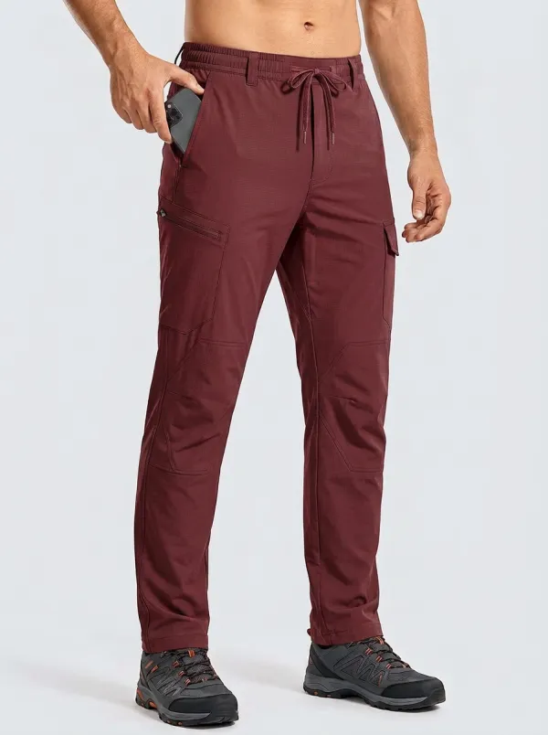 Men's Multi-Pocket Quick-Dry Trail Flex-Knee Cargo Pants