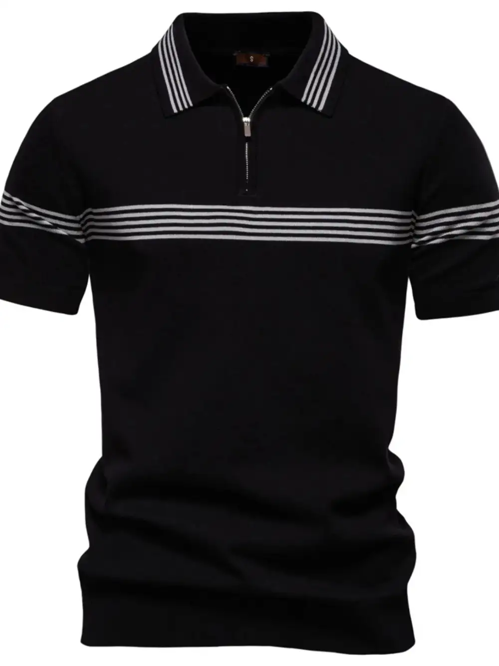 Easy Fit Striped Collared Polo Shirt