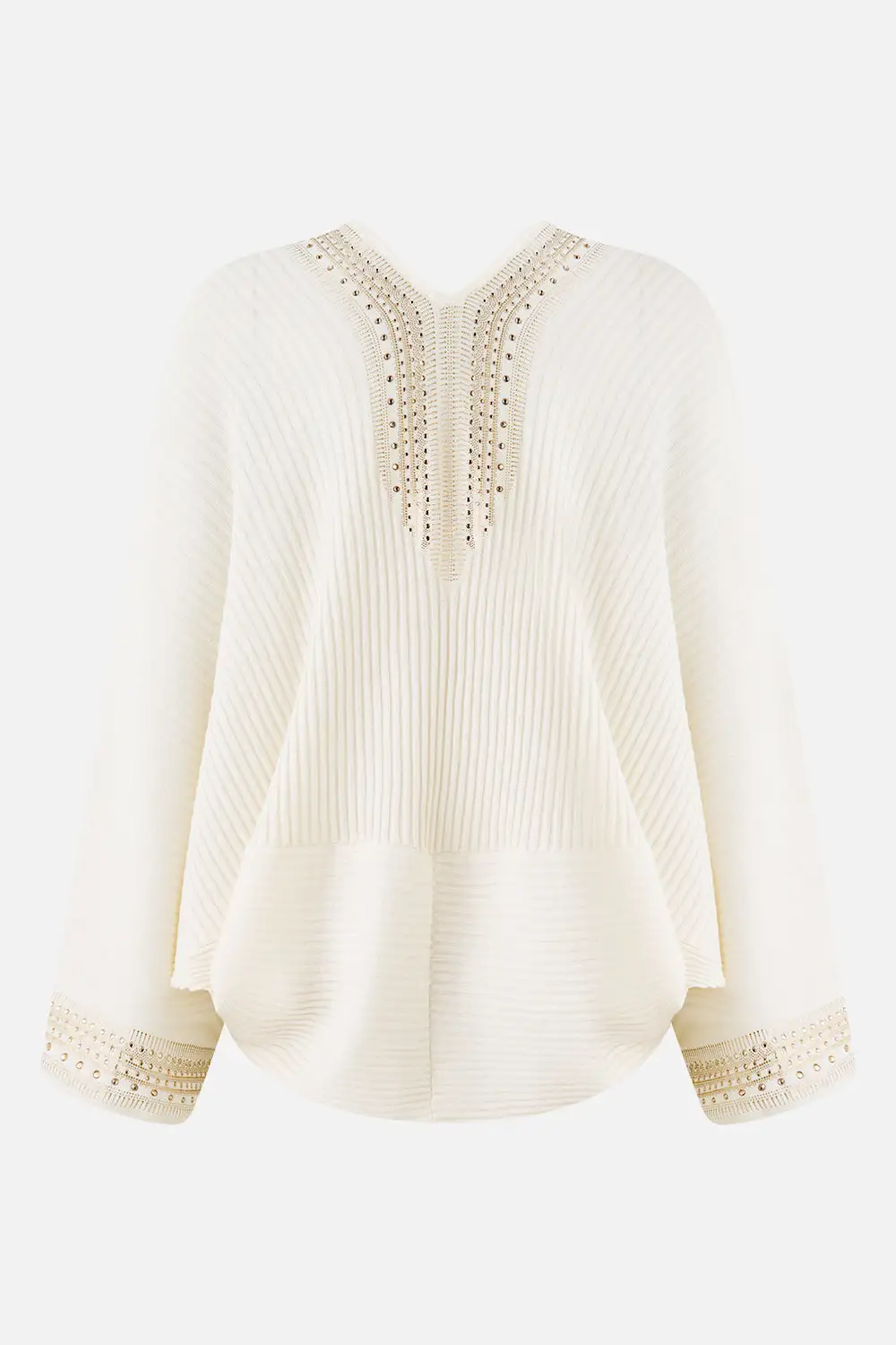 Relaxed V-Neck Knit Top