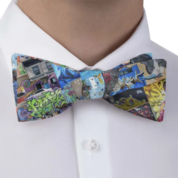 Lincoln Park Street Art Pattern Bow Tie