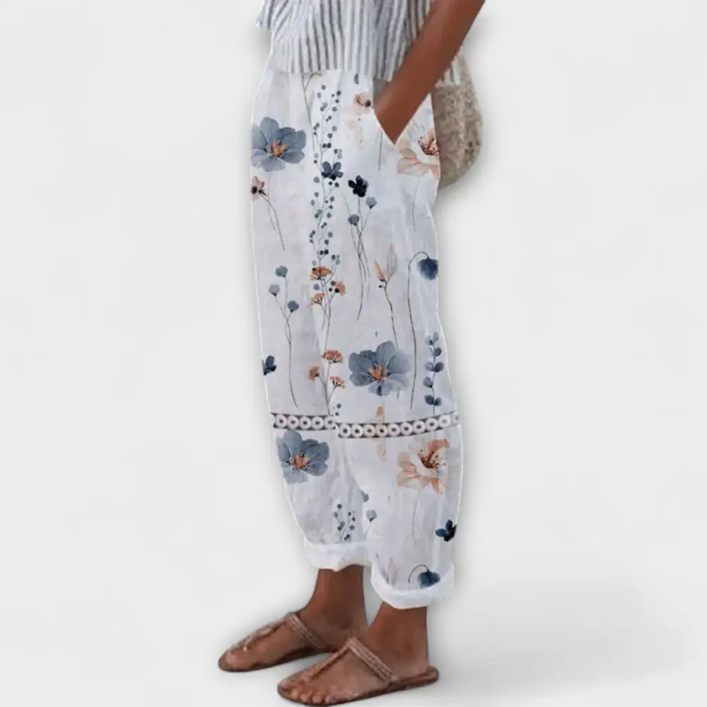 Printed Relaxed Fit Lightweight Trousers