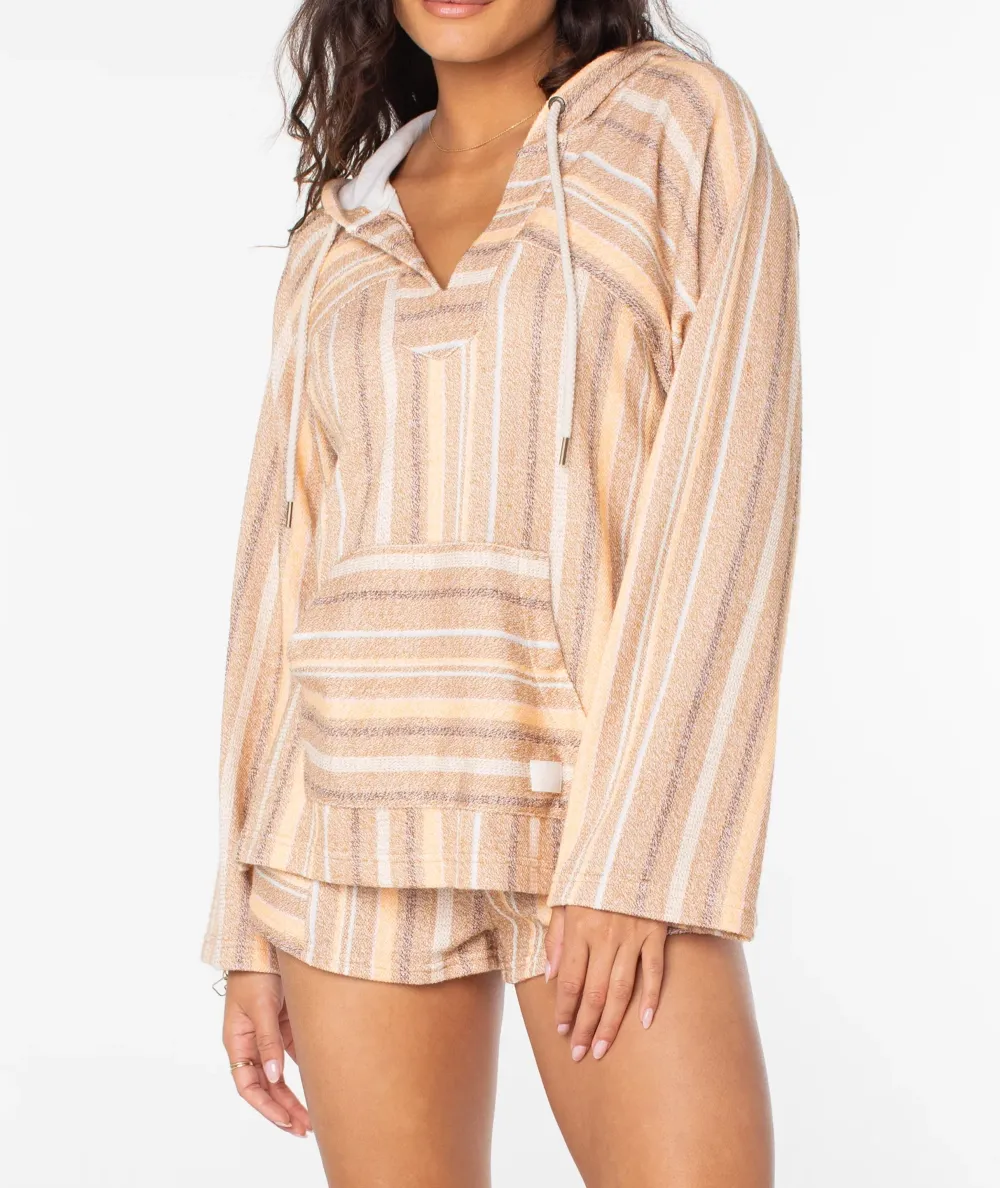 Striped Print Hooded Sweatshirt