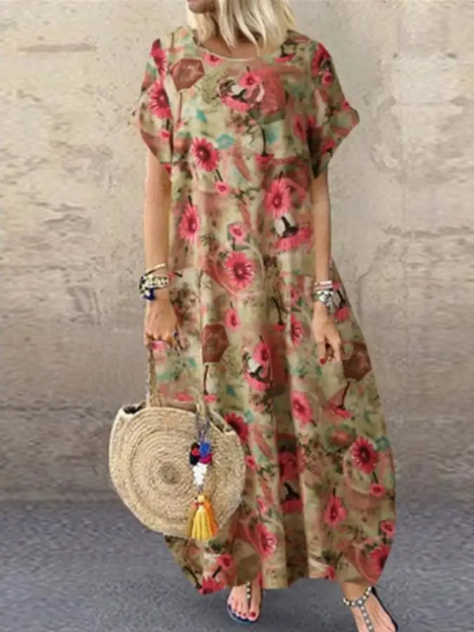 Women's Vintage Floral Dress