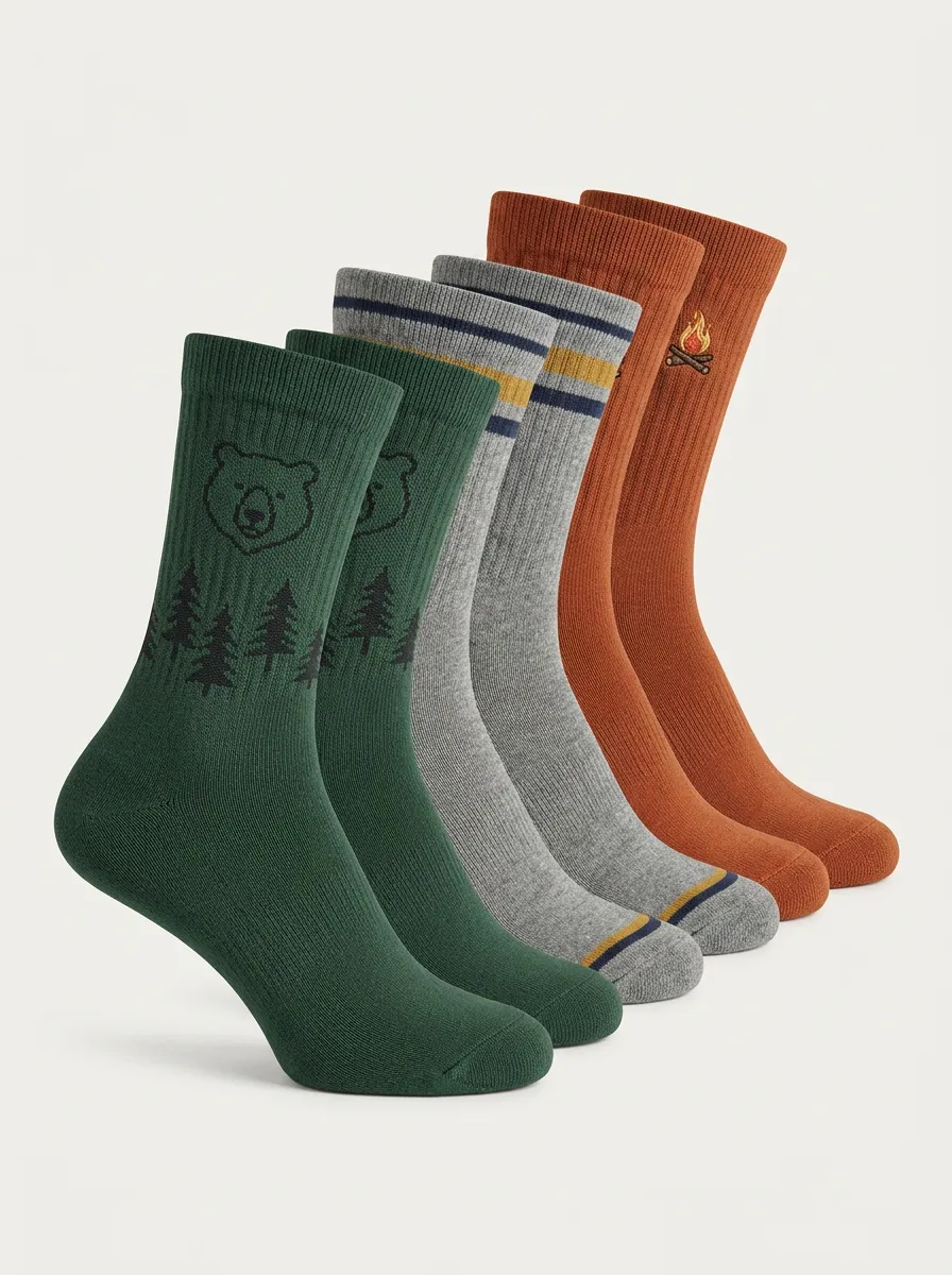 Comfort Forest Women's Three-Pair Crew Socks