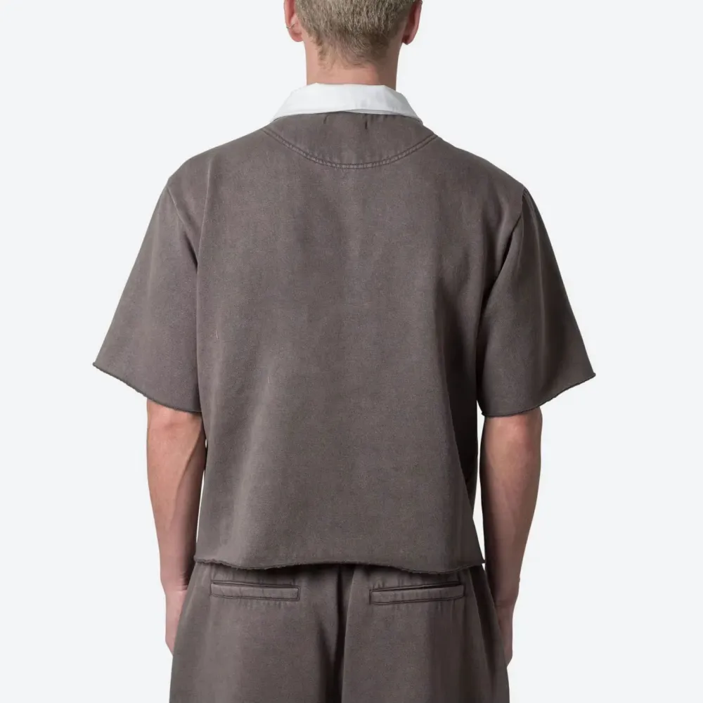 Men's Oversized Colorblock Polo T-Shirt