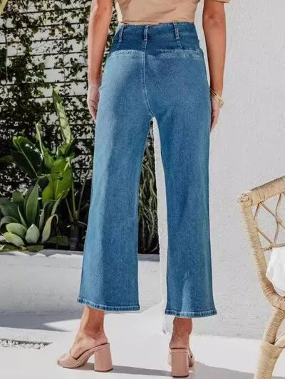 Button Pocketed Denim Jeans