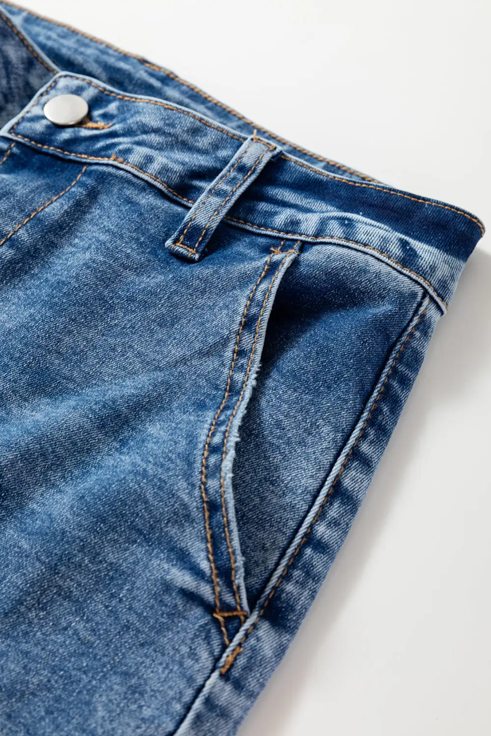 Elastic Waist Easy Layer Denim Jeans