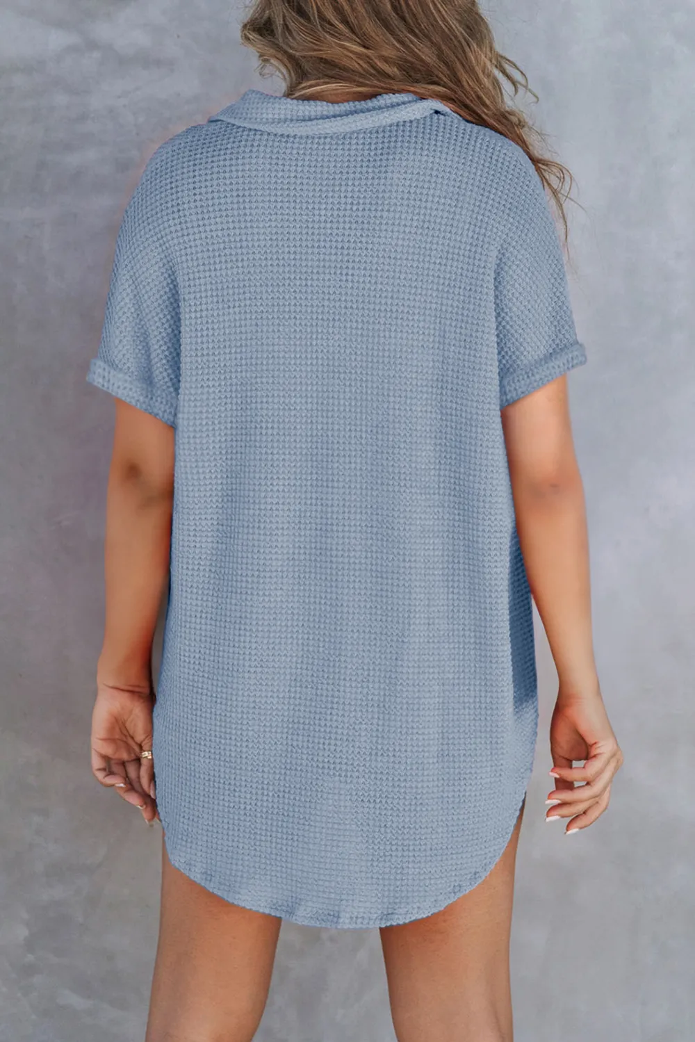 Ashleigh Blue Breathable Waffle Round Tee