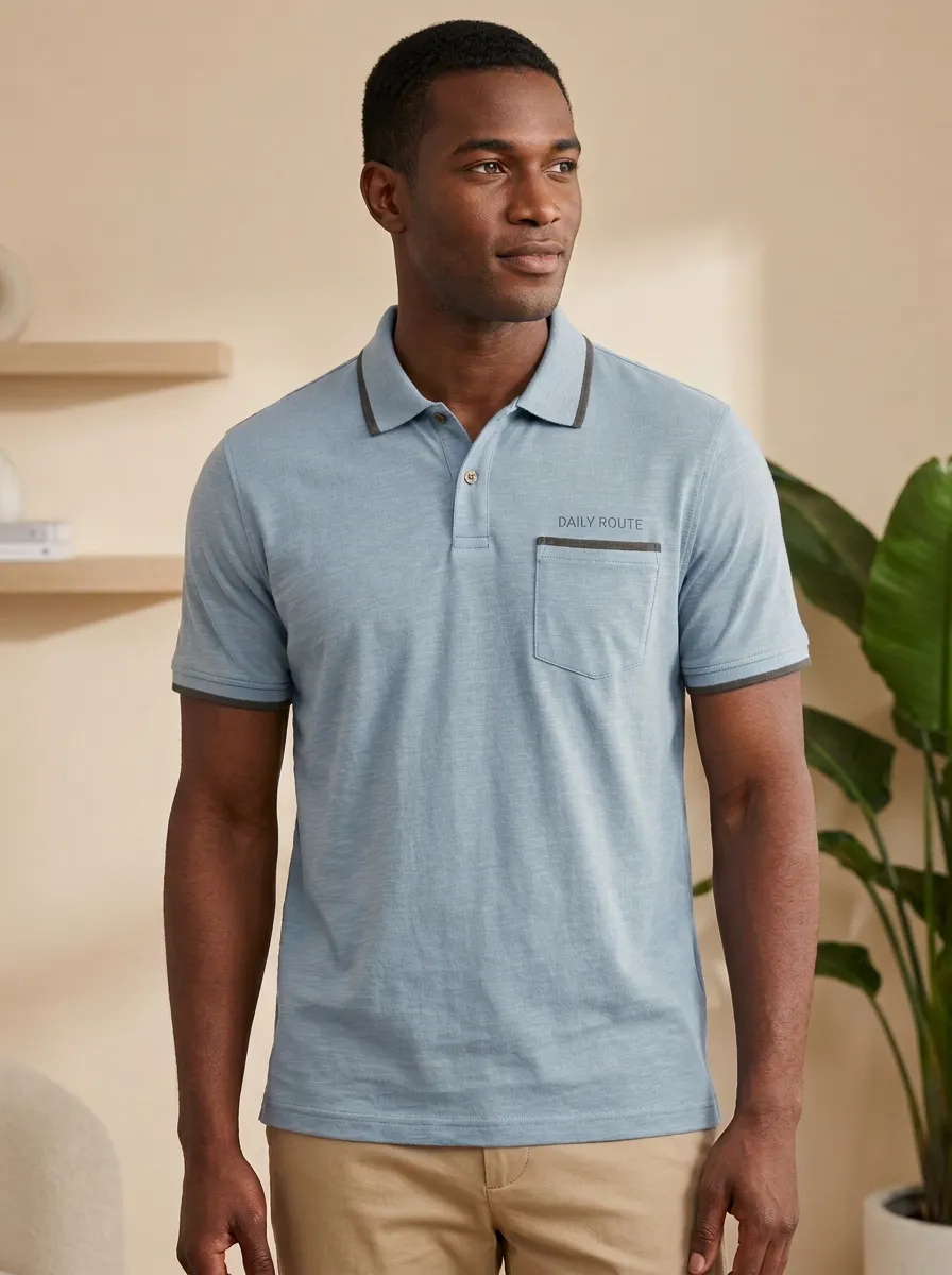 Classic Pocket-Detail Men's Polo Shirt