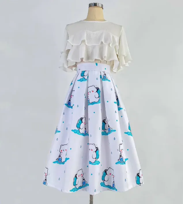 Bear Motif Skirt