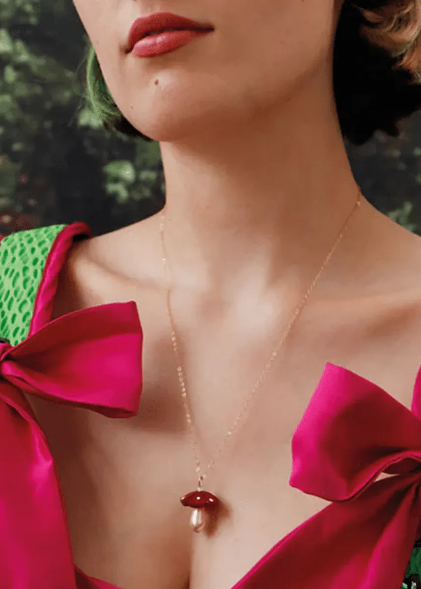 Mushroom Pendant Necklace
