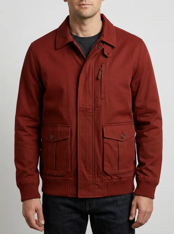 Men's Combat Style Olive Green Utility Outdoor Jacket