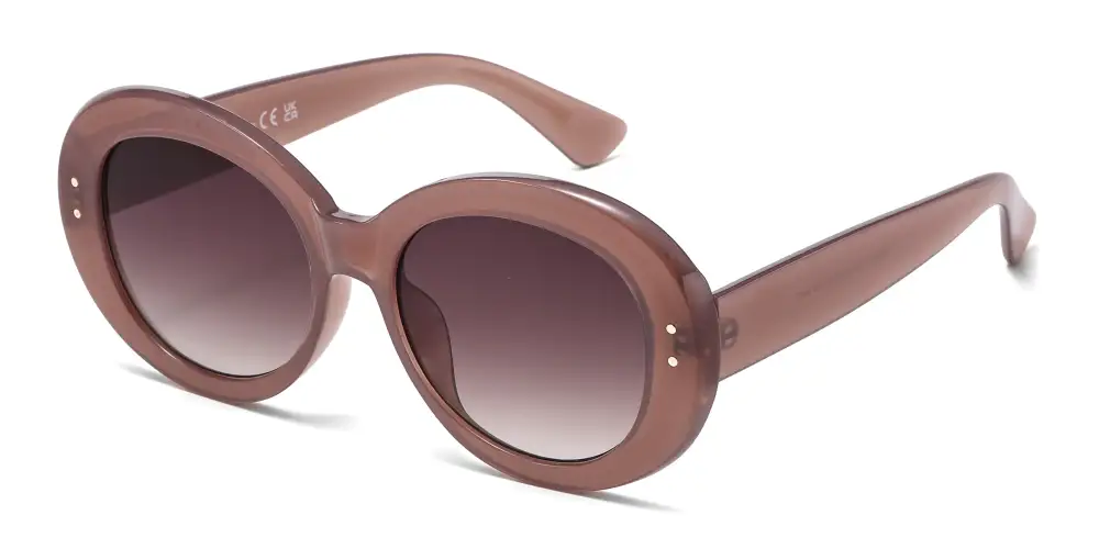 Large Round Women Fashion Plastic Sunglasses
