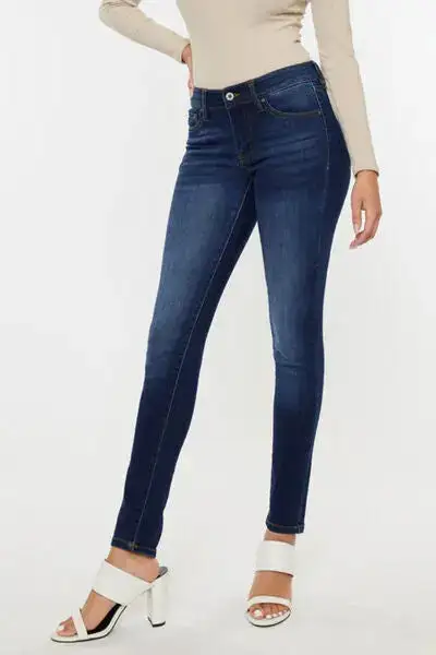 Mid Rise Gradient Skinny Denim Jeans