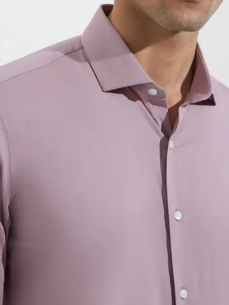 Mauve Formals Ultra-Slim Fit Cotton-Blend Man's Shirt