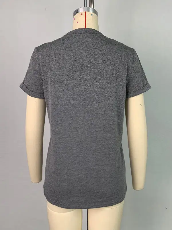 Short Sleeve Round Neck Polyester T-Shirt