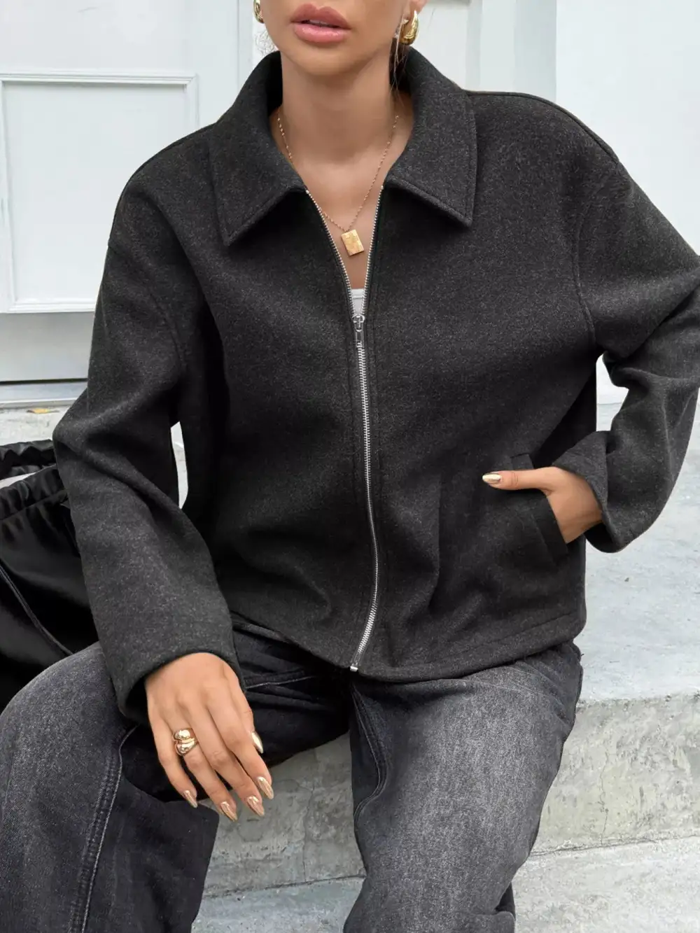 Polished Refined Zip-Up Jacket