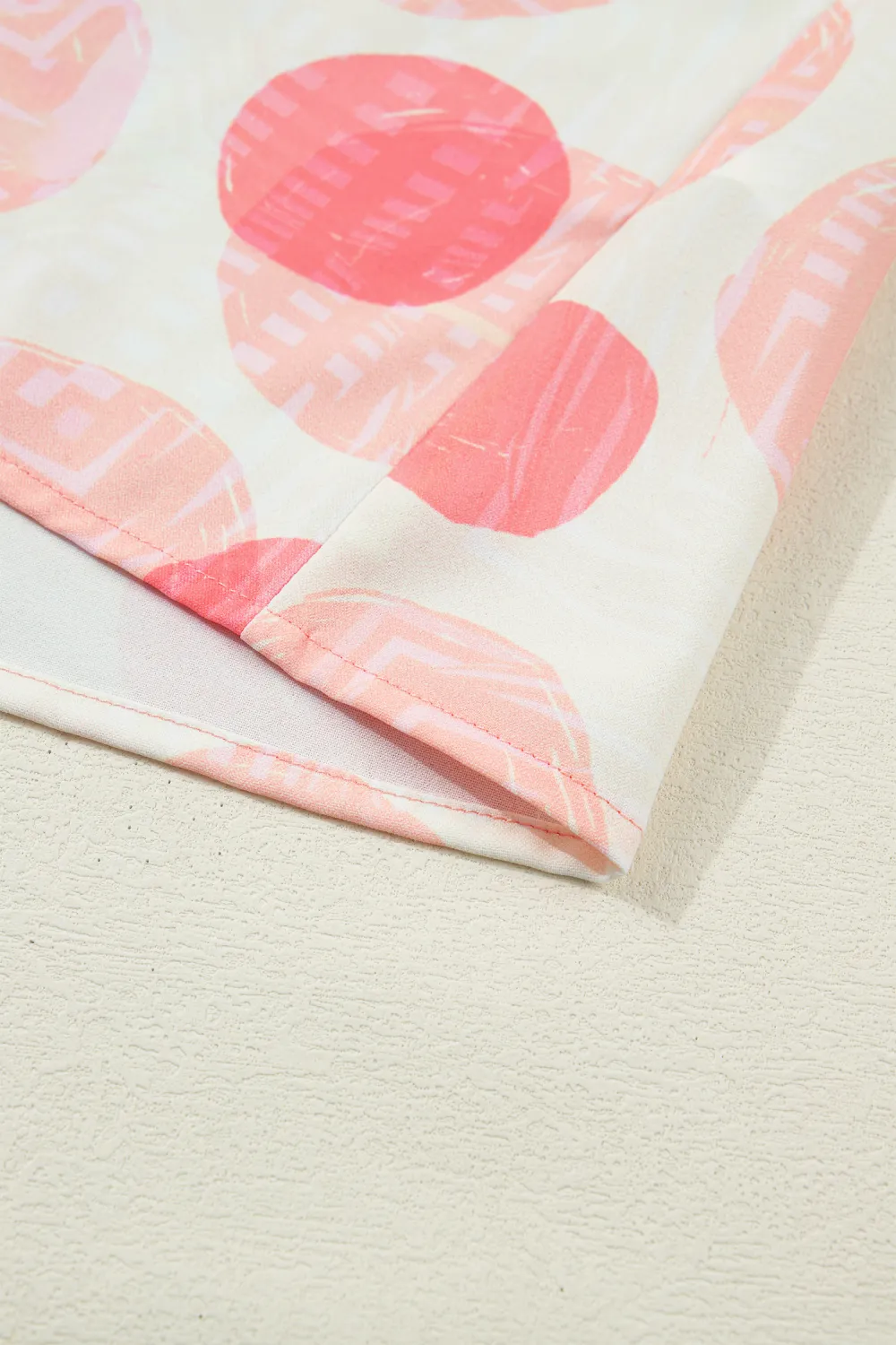Pink Double Polka Dot Printed Shirt