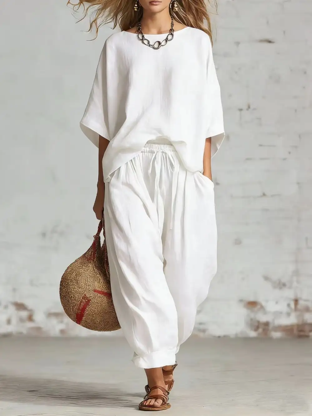 Linen Women's Two-Piece Set
