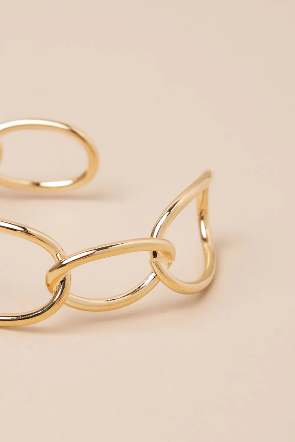 Creative Buckle Geometric Design Gold Bracelet