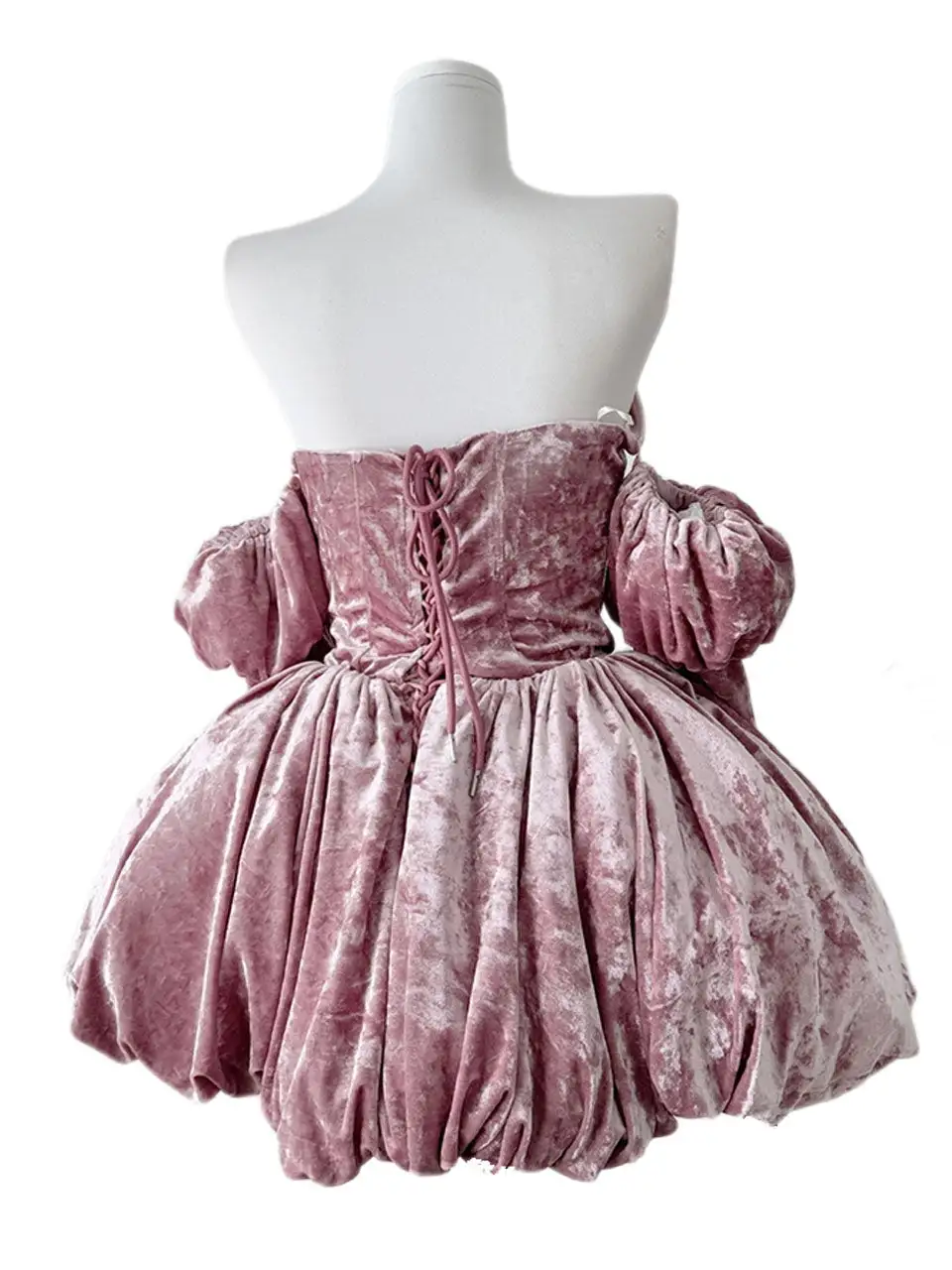 Velvet Strapless Evening Evening Gown