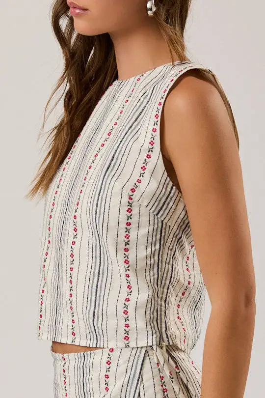 Striped Women's Blouse Top