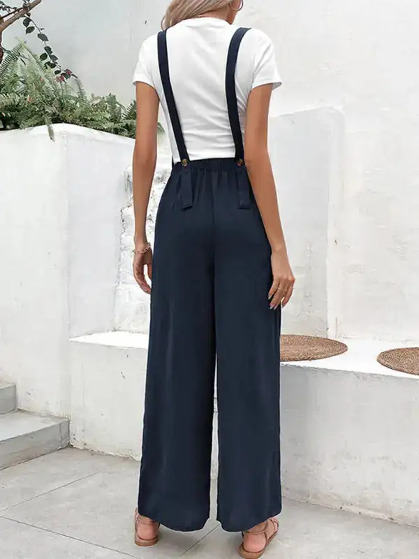 Stretch Elastic Bib Overall Jumpsuit Belt