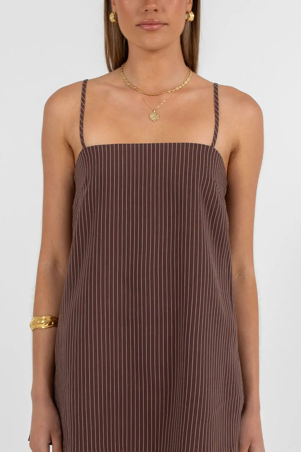 Pinstripe Sleeveless Top