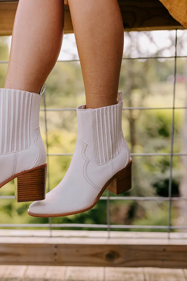 Polished Faux Leather Boots