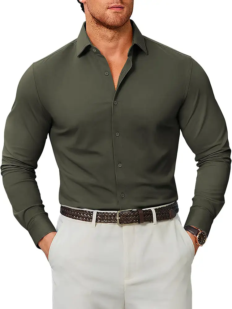 Smooth Weave Formal Cut Dress Shirt