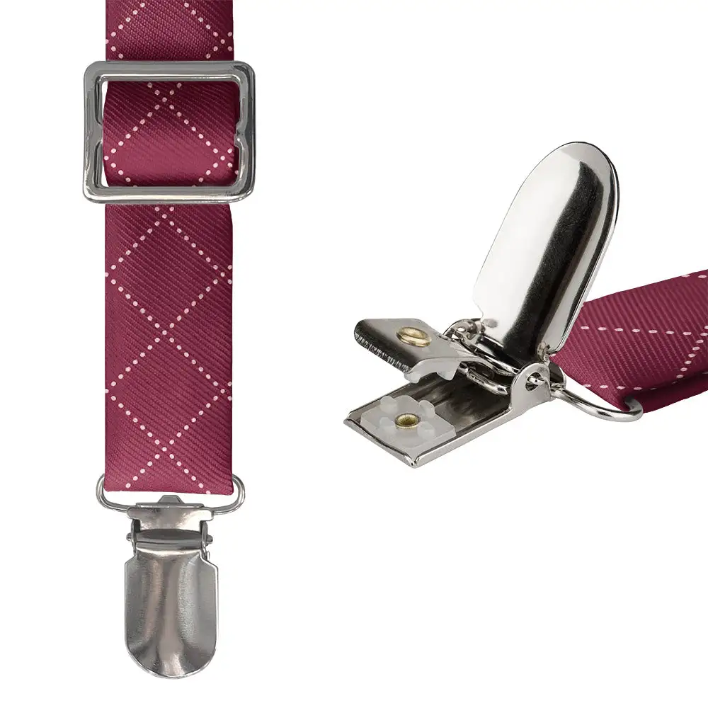 Quilted Plaid Pattern Suspenders