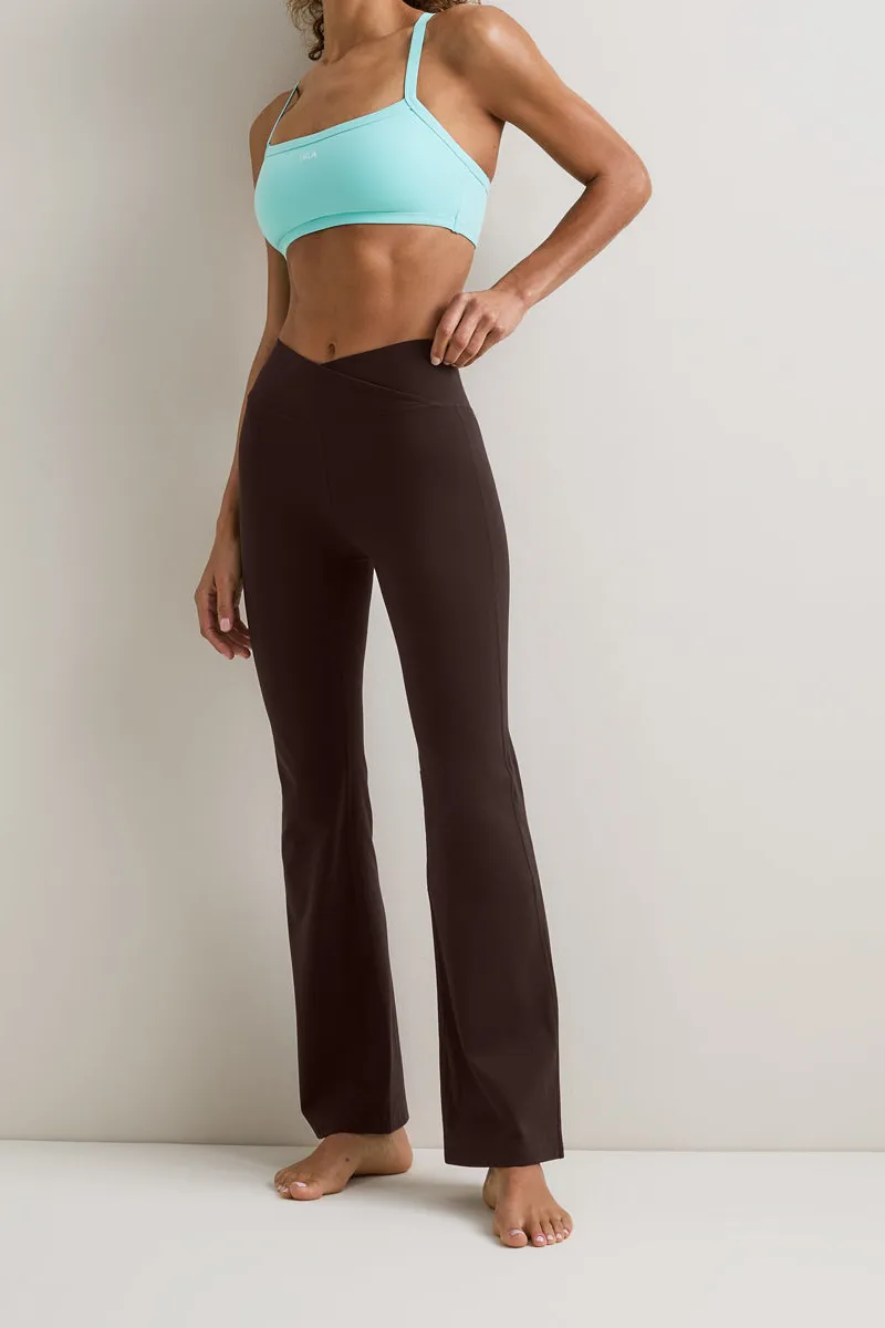 Wrap Waist Flared Yoga Leggings