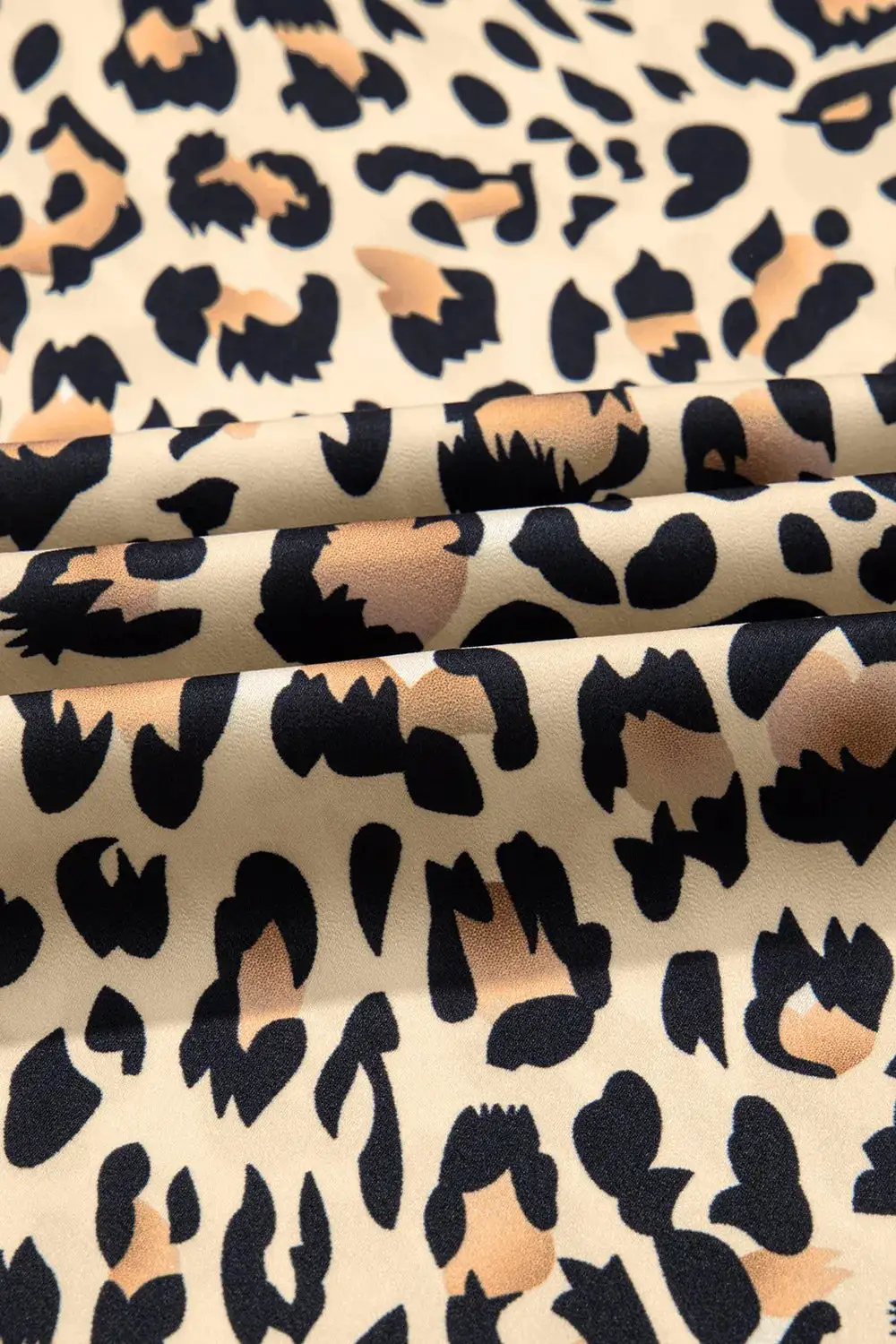 Parchment Leopard Drawstring Flowy Wide Leg Pants