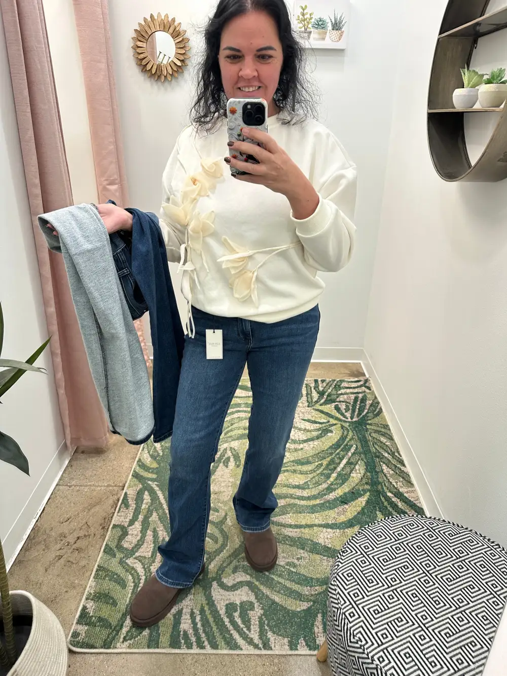 Denim Mid Rise Bootcut Jeans