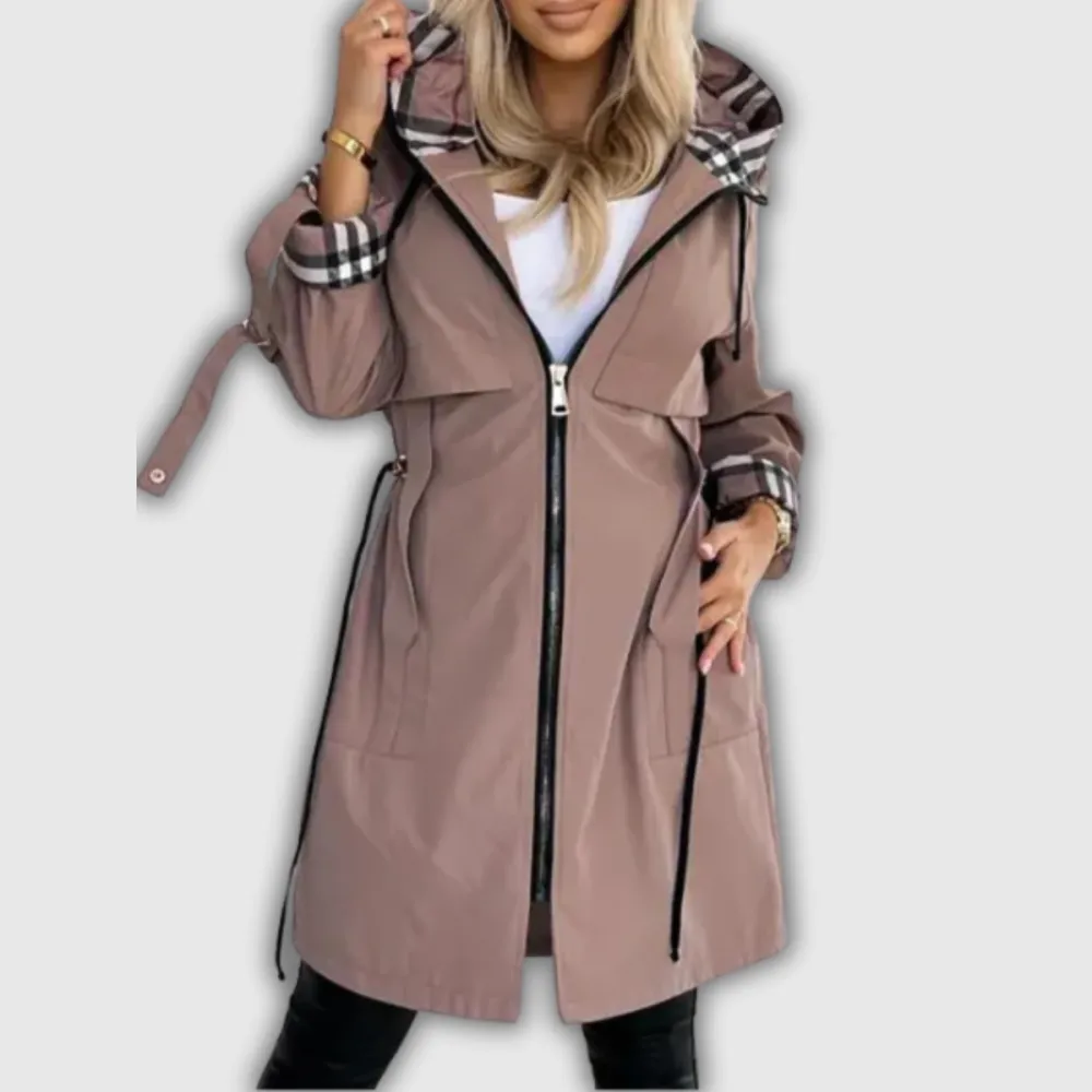 Hooded Rain Longline Coat