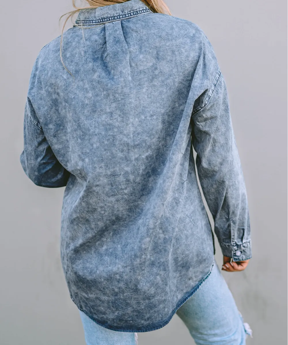 Everyday Pocket Detail Shirt Blouse