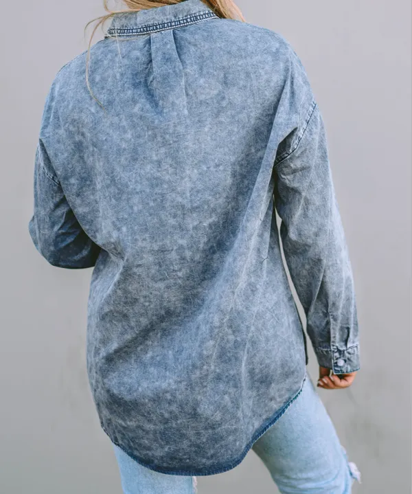 Everyday Pocket Detail Shirt Blouse