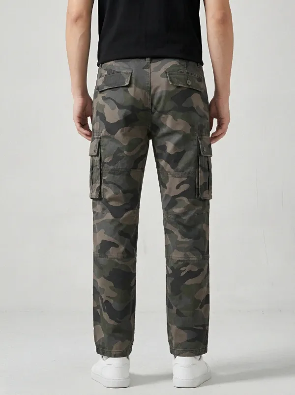 Street-Utility Camouflage Military-Inspired Camouflage Cargo Pants