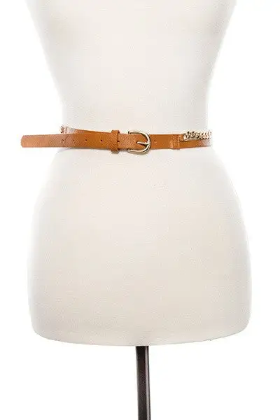 Understated Chain Detail Casual Belt