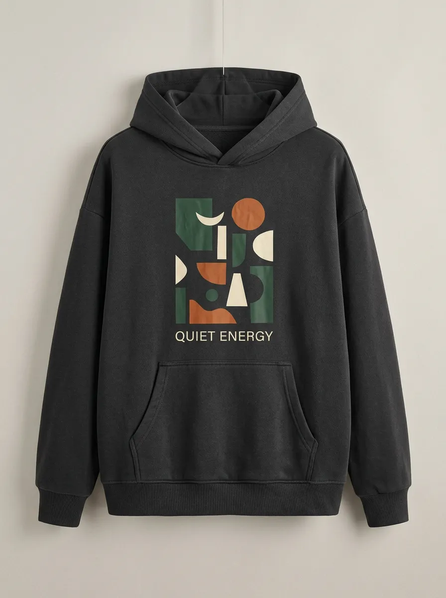 Unisex Quiet Energy Abstract Geometric Print Hoodie
