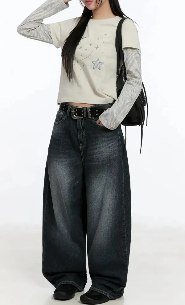 Wide-Fit Wide Jeans