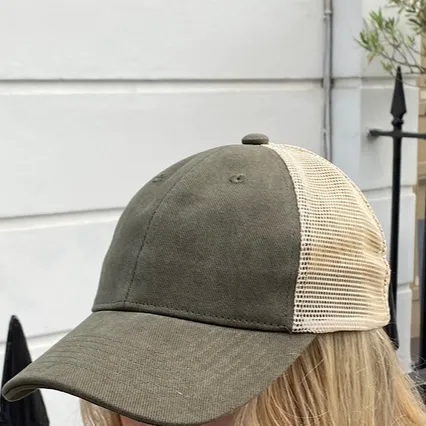 Cotton Mesh Trucker Cap