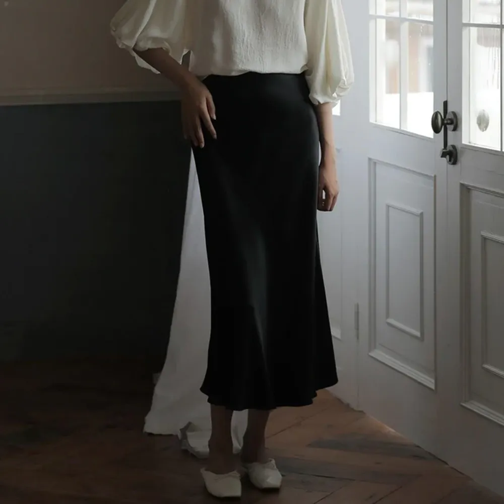 Love Satin Midi Skirt