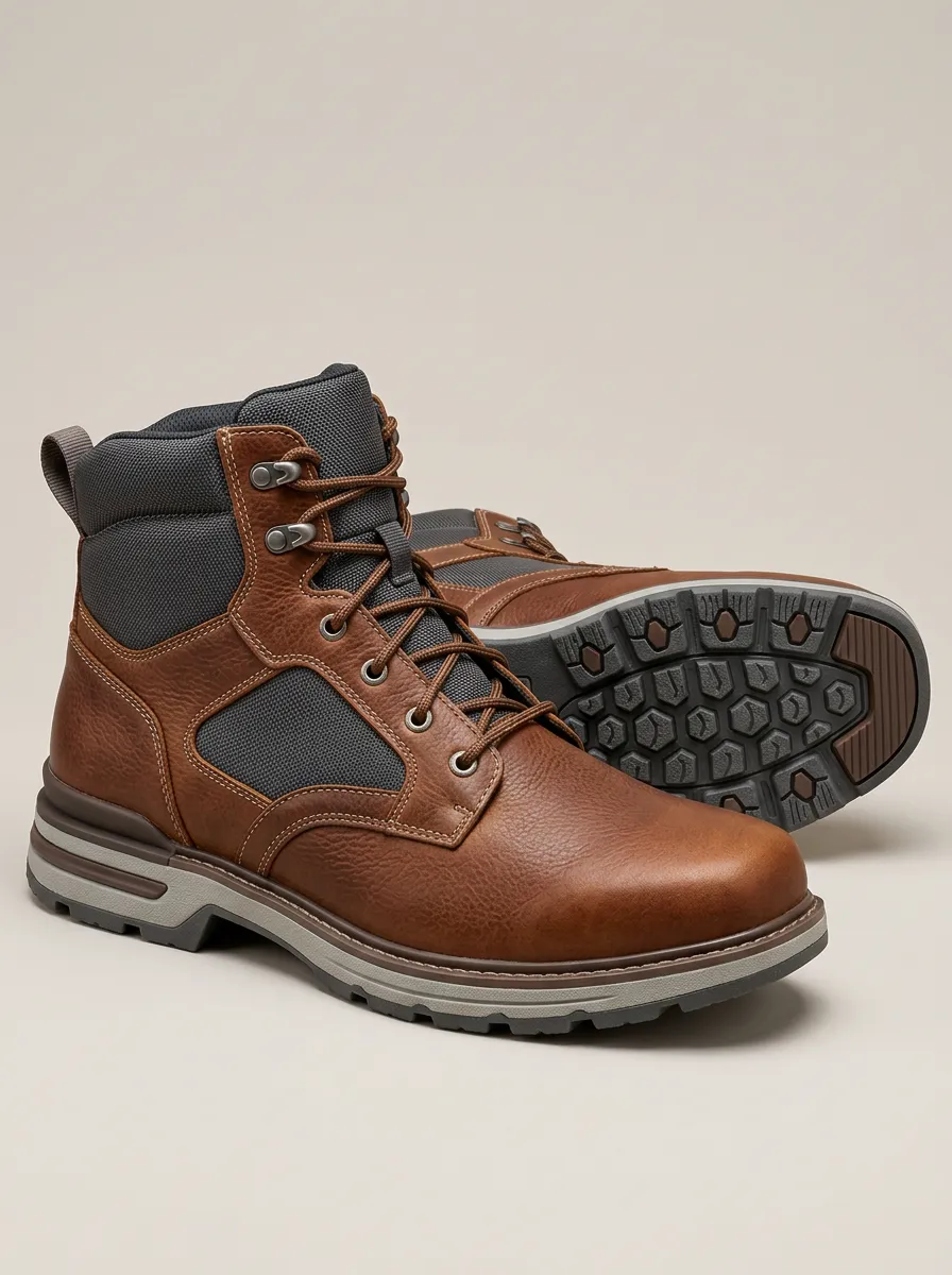 Men's Work Boots in Leather with Outdoor Design