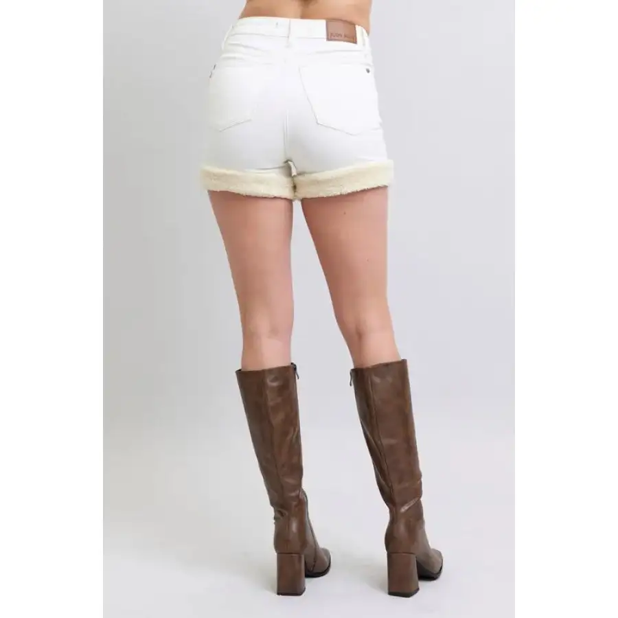 Raw Hem High Waist Pocketed Denim Shorts